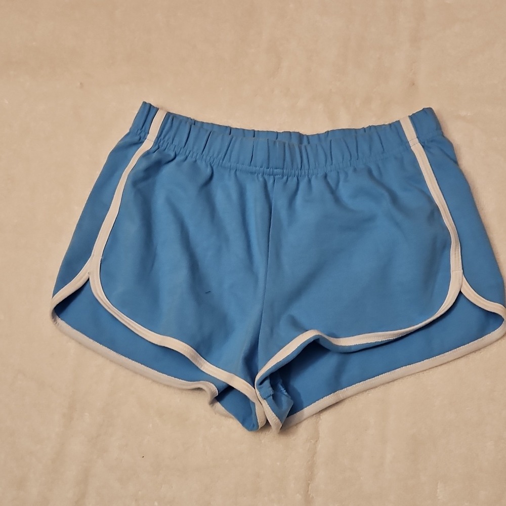 No Boundaries Sweat Shorts Women's XXS‎ Blue White Cotton Blend Elastic Waist
